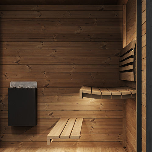 SaunaLife GL6 6-Person Outdoor Sauna Kit | Garden Luxury Series, view 7, RecovAthlete