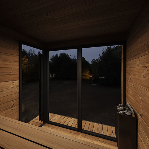 SaunaLife GL6 6-Person Outdoor Sauna Kit | Garden Luxury Series, view 8, RecovAthlete