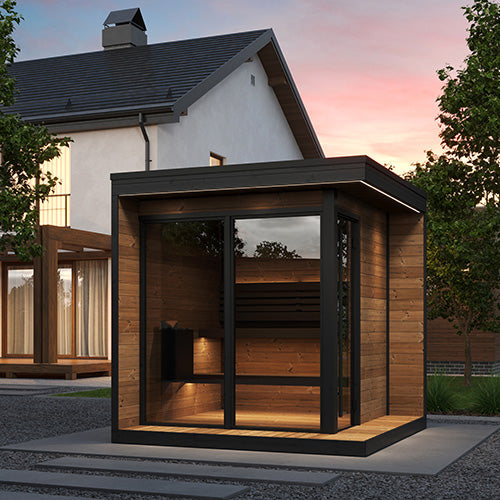 SaunaLife GL6 6-Person Outdoor Sauna Kit | Garden Luxury Series, view 3, RecovAthlete