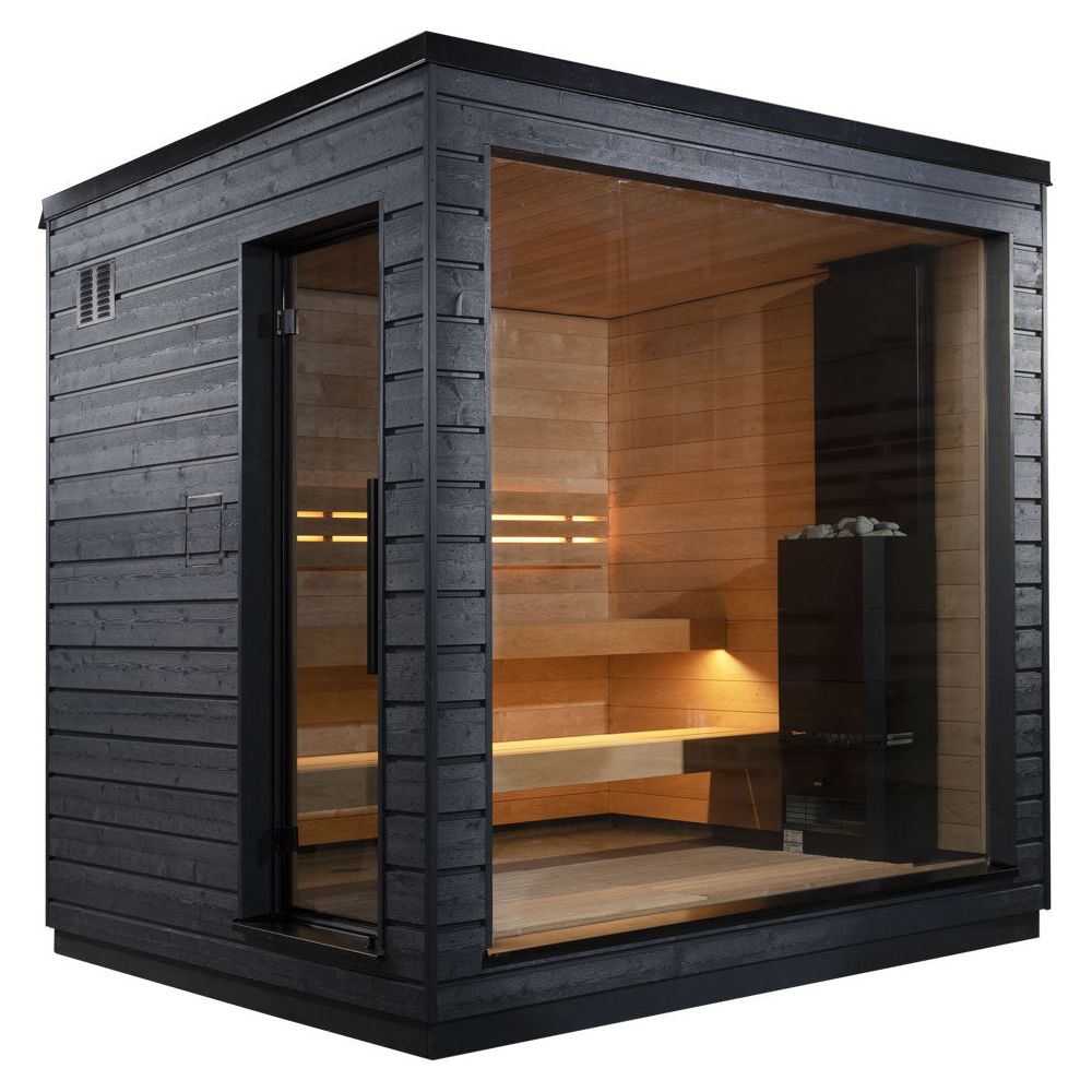 SaunaLife G6 outdoor sauna with sleek design and modern features