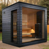 SaunaLife G6 outdoor sauna with sleek design and modern features