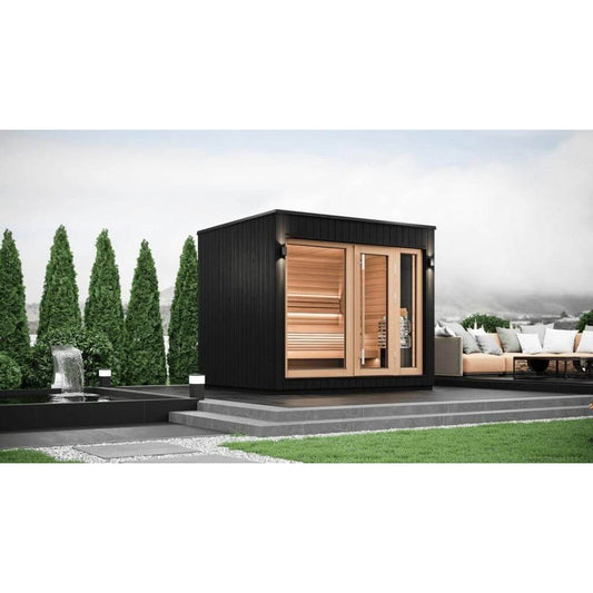 SaunaLife Model G7 6 Person Pre-Assembled Outdoor Home Sauna | Garden Series, RecovAthlete