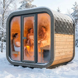 SaunaLife CL4G Sauna – 3-Person Cube-Series Outdoor Home Sauna Kit