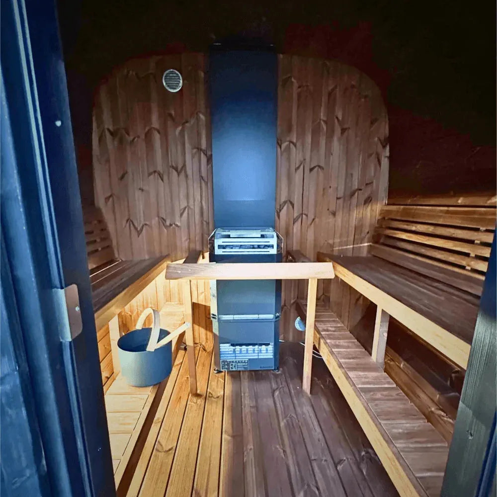 SaunaLife Model CL7G Cube-Series Outdoor Home Sauna Kit, Up to 6 Persons