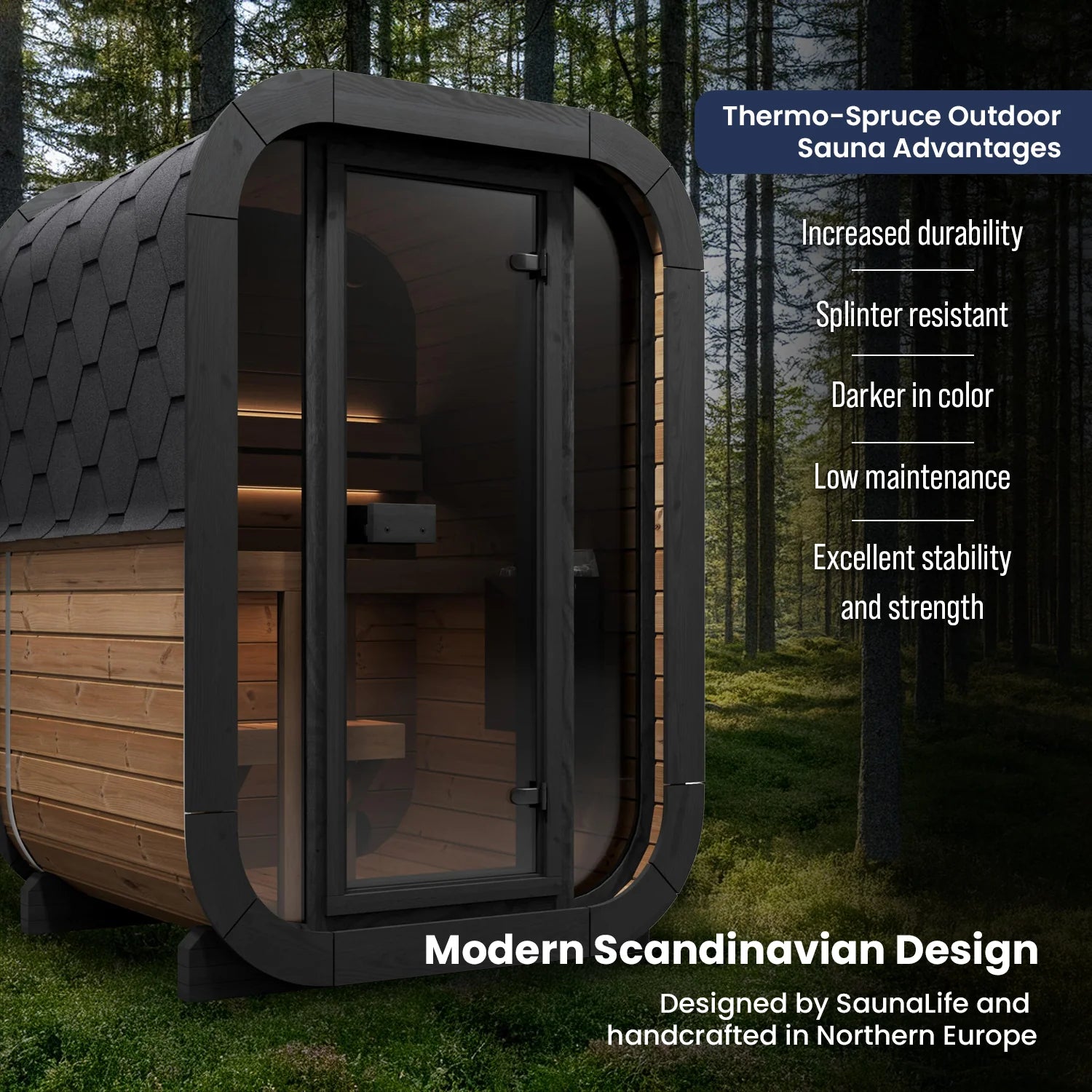 SaunaLife CL3G Cube Sauna – 2-Person Cube-Series Outdoor Home Sauna Kit, view 13, RecovAthlete