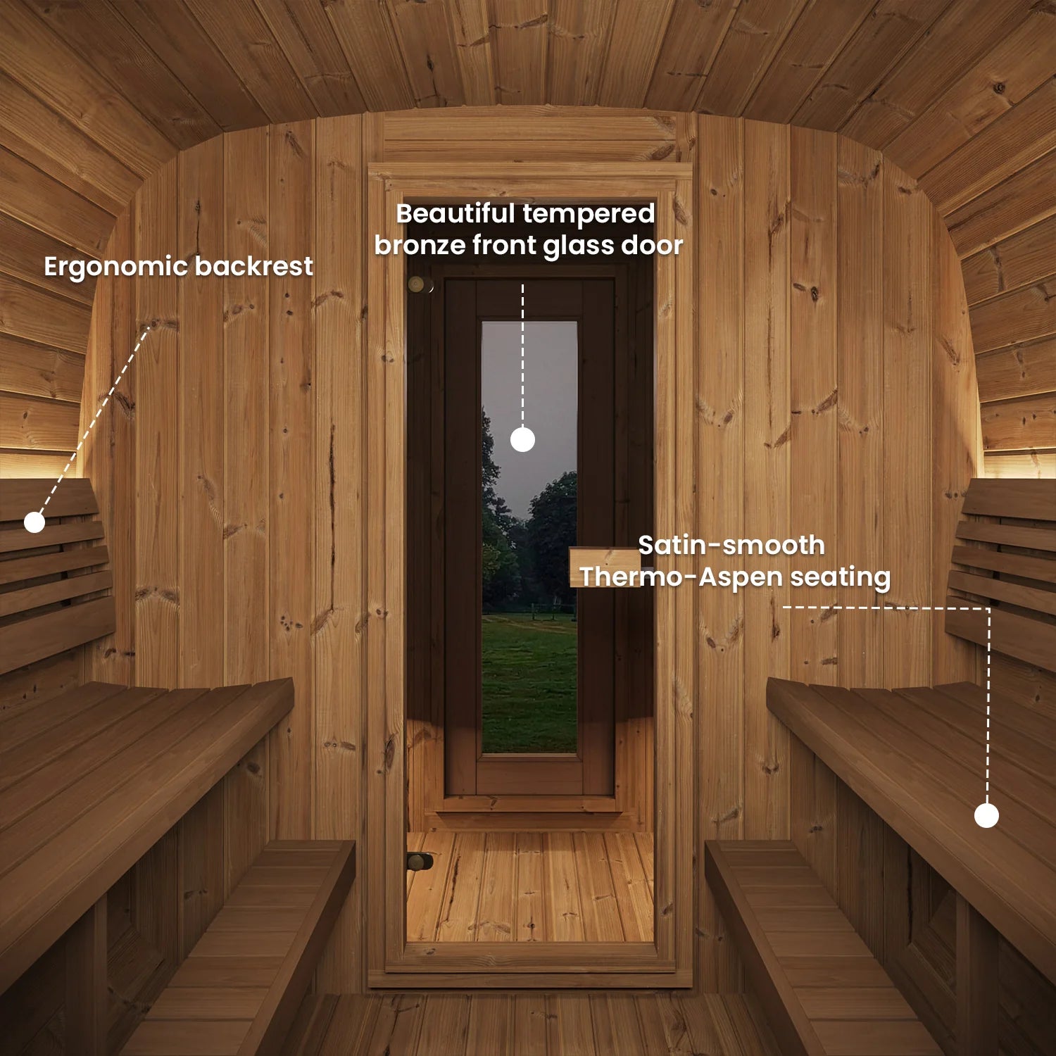 SaunaLife Model CL12GCP 8 Person Cube Series Luxury Outdoor Sauna Kit with Changeroom, view 9, RecovAthlete