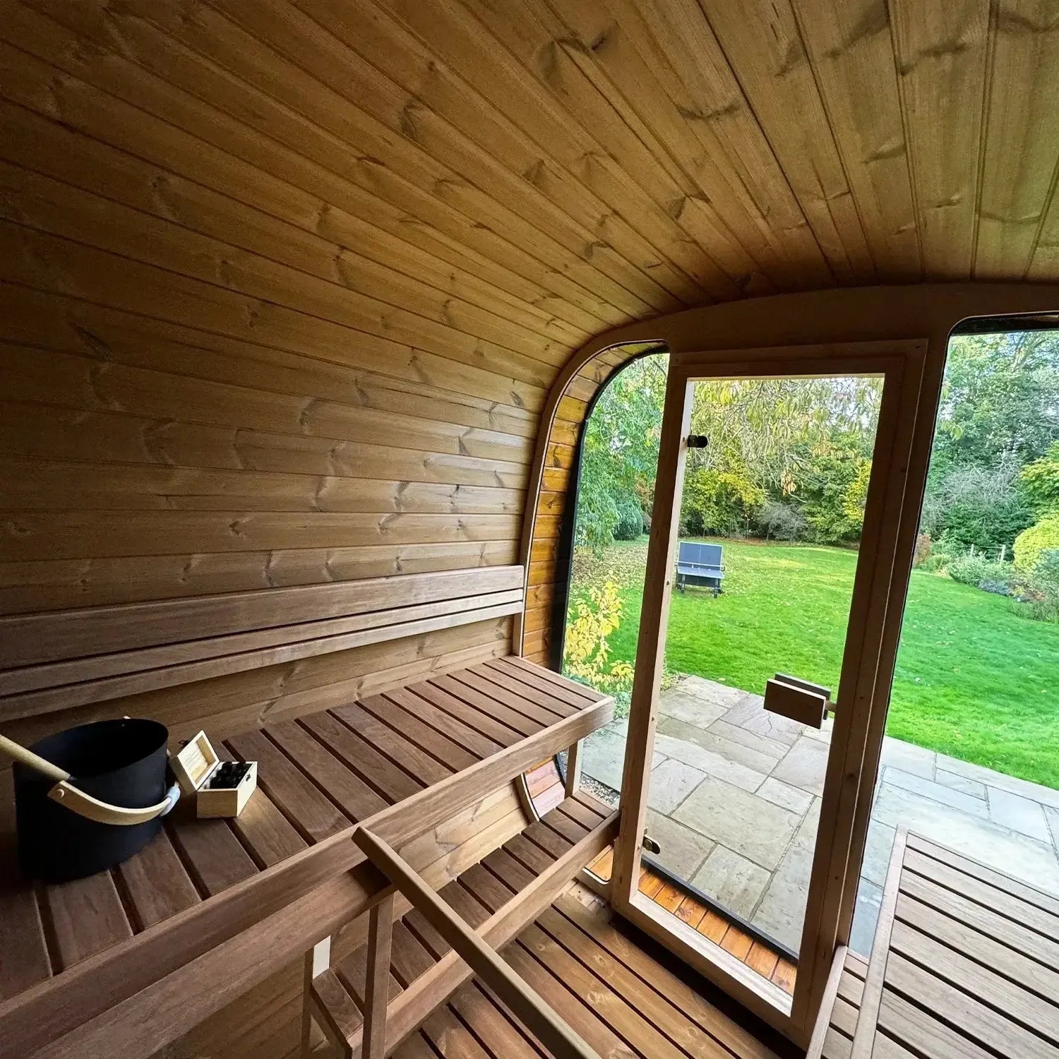 SaunaLife CL7G Sauna – 6-Person Cube-Series Outdoor Home Sauna Kit, view 18, RecovAthlete