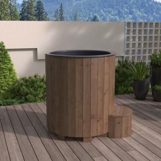 SaunaLife 1-Person Thermo-Pine Cold/Hot Plunge Tub | Model S1N, view 3, RecovAthlete