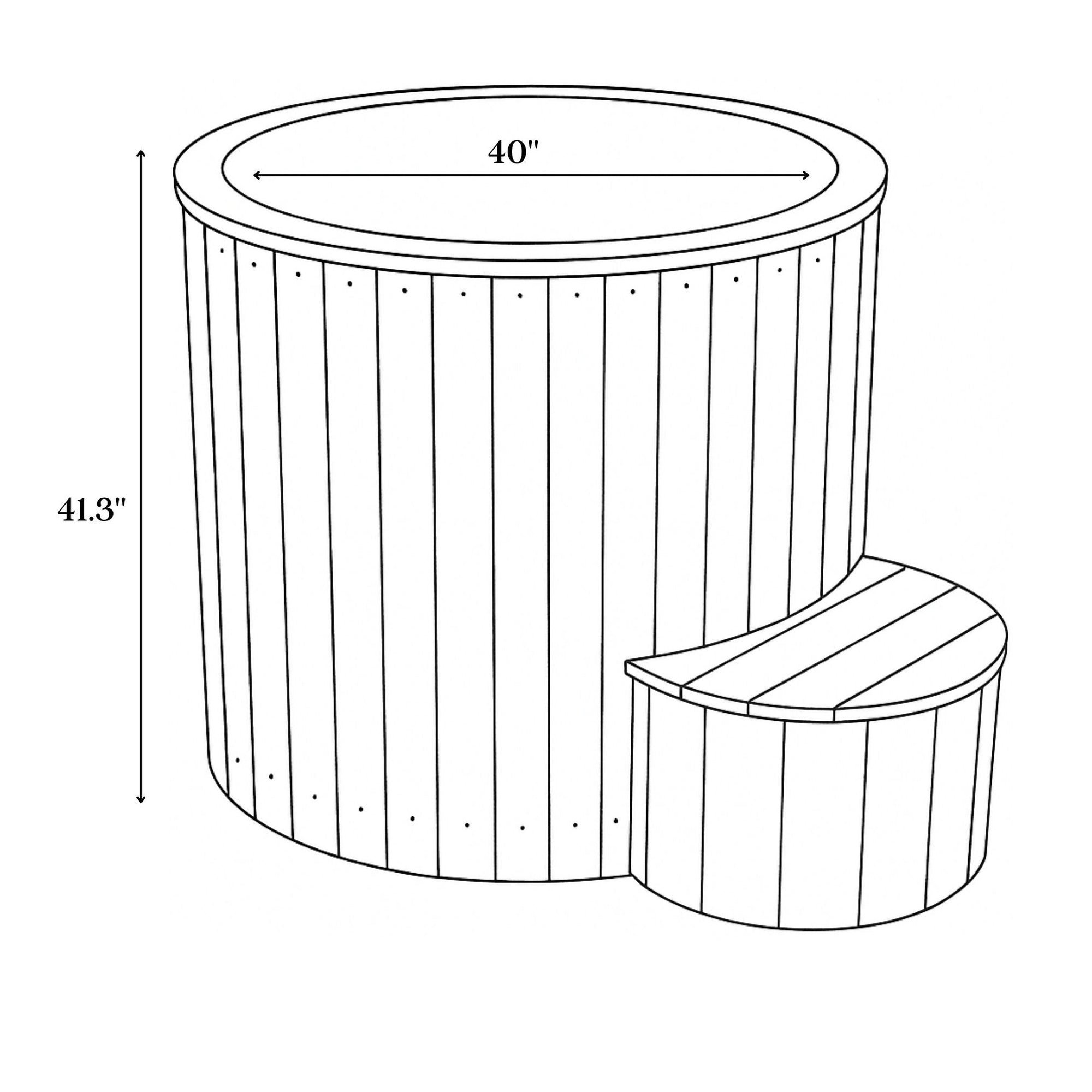 SaunaLife 1-Person Thermo-Pine Cold/Hot Plunge Tub | Model S1N, view 5, RecovAthlete