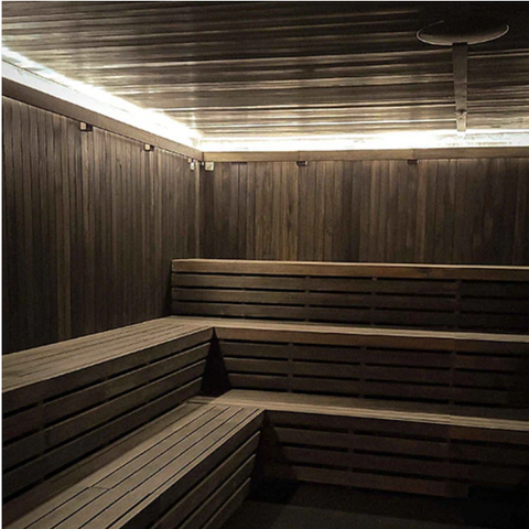 Scandia Electric Ultra Hand Finished Pre-Cut Sauna Room Kits - 48" x 84" x 84"