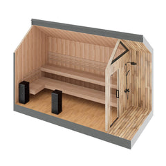 Sweaty Yeti Sauna Max 8-12 Person Outdoor Traditional Sauna Cabin