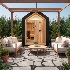 Sweaty Yeti Sauna Fit 4-6 Person Outdoor Sauna & Fitness Cabin