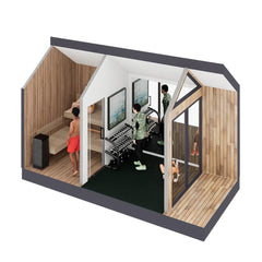 Sweaty Yeti Sauna Fit 4-6 Person Outdoor Sauna & Fitness Cabin