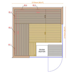 Astra Indoor Sauna Cabin – 3–4 Person | ThermaSol