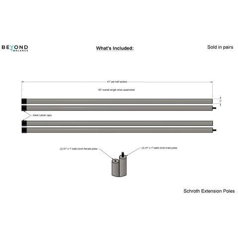 PSSE Extension Poles, 1.25" Dia