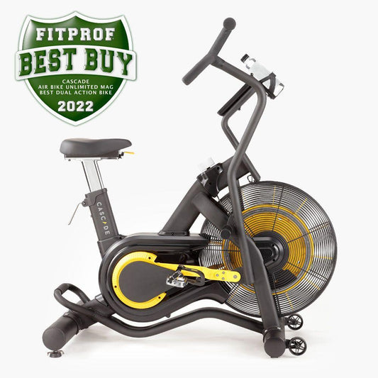 Cascade Air Bike Unlimited front view showing dual fan design