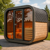 SaunaLife CL4G Sauna – 3-Person Cube-Series Outdoor Home Sauna Kit