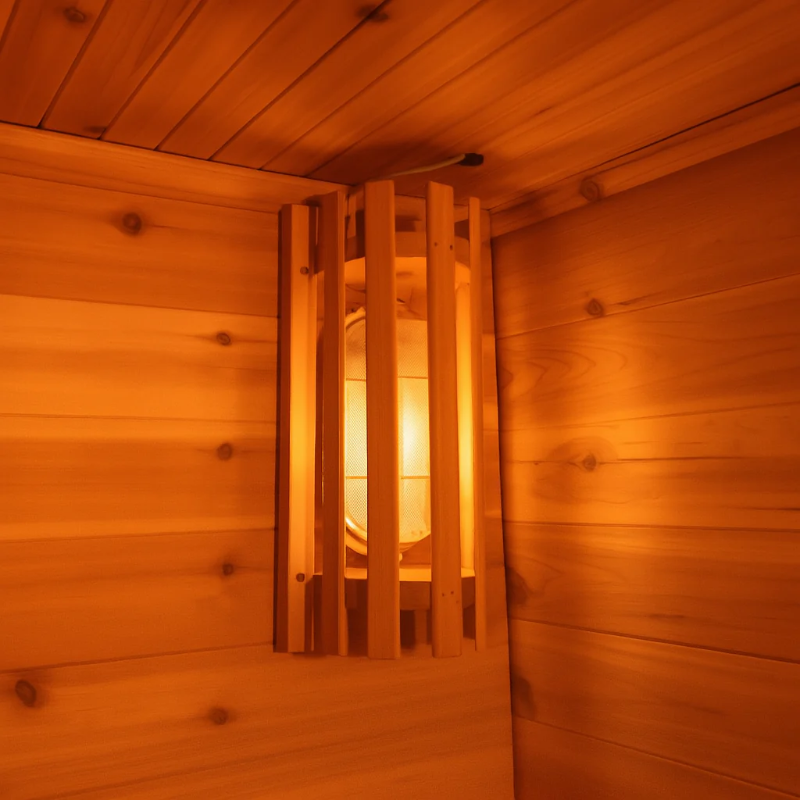 Sunray Saunas Sunray Seneca 3-Person Contemporary Outdoor Sauna With Harvia Heater