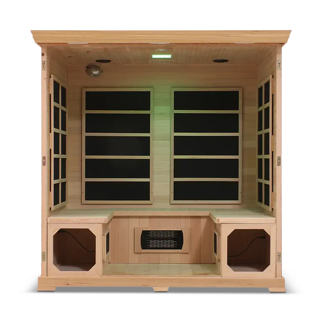 HealthSmart 4 Person Full Spectrum Infrared Sauna, view 9, RecovAthlete