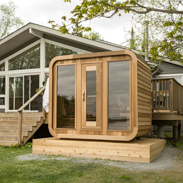 Dundalk CT Luna 4 Person Unique Outdoor Cedar Sauna