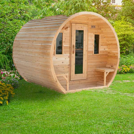 Leisurecraft Sauna CT Elation 4 Person Barrel Sauna CTC2424E