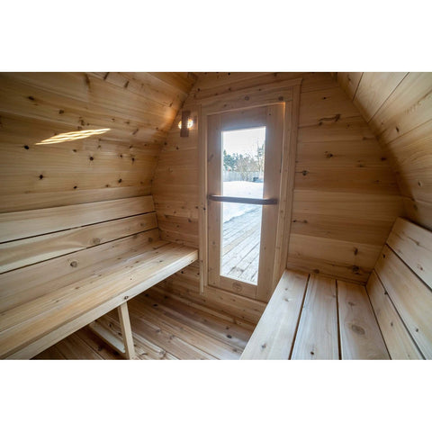 dundalk mini pod sauna wooden door