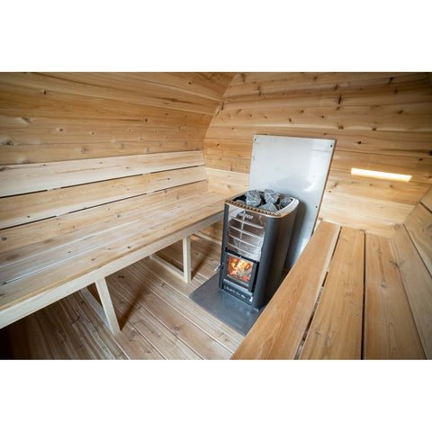 electric heater inside mini pod sauna 