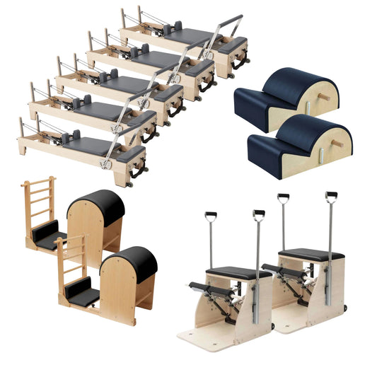 Elina Elite – Small Group Pilates Studio Package (5 Reformers, 2 Chairs & 2 Barrels)