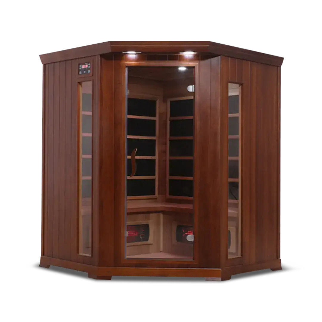 HealthSmart 4 Person Full Spectrum Corner Infrared Sauna, view 4, RecovAthlete