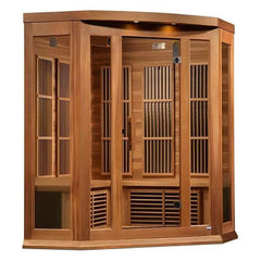 Golden Designs Maxxus "Chaumont Edition" 3 Person Corner Near Zero EMF FAR Infrared Sauna