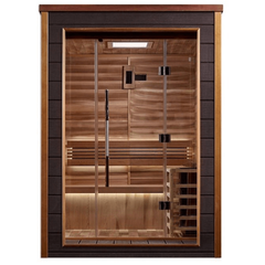 Golden Designs Narvik 2 Person Outdoor Traditional Sauna (GDI-8202-01) - Canadian Red Cedar Interior - GDI-8202-01Golden Designs Inc.SaunasRecovAthlete