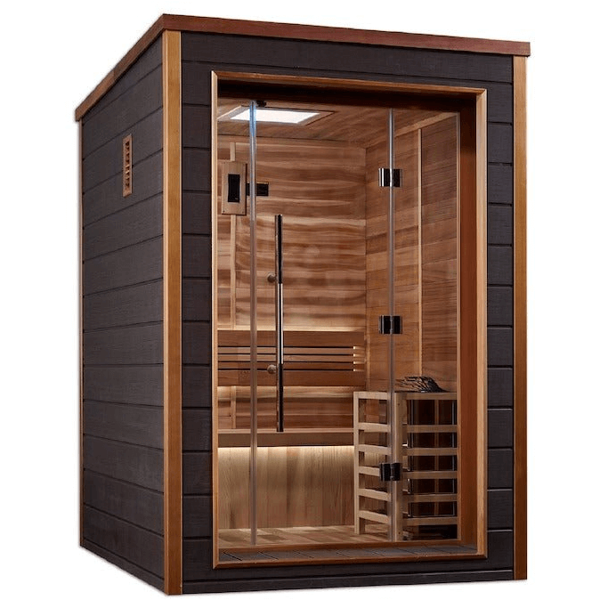 Golden Designs Narvik 2 Person Outdoor Traditional Sauna (GDI-8202-01) - Canadian Red Cedar Interior - GDI-8202-01Golden Designs Inc.SaunasRecovAthlete