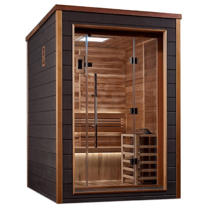 Golden Designs Narvik 2 Person Outdoor Traditional Sauna (GDI-8202-01) - Canadian Red Cedar Interior - GDI-8202-01Golden Designs Inc.SaunasRecovAthlete