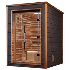 Golden Designs Narvik 2 Person Outdoor Traditional Sauna (GDI-8202-01) - Canadian Red Cedar Interior - GDI-8202-01Golden Designs Inc.SaunasRecovAthlete