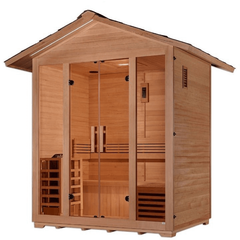 Golden Designs "Vorarlberg" 5 Person Traditional Outdoor Sauna - Canadian Hemlock - GDI-8105-01Golden Designs Inc.SaunasRecovAthlete