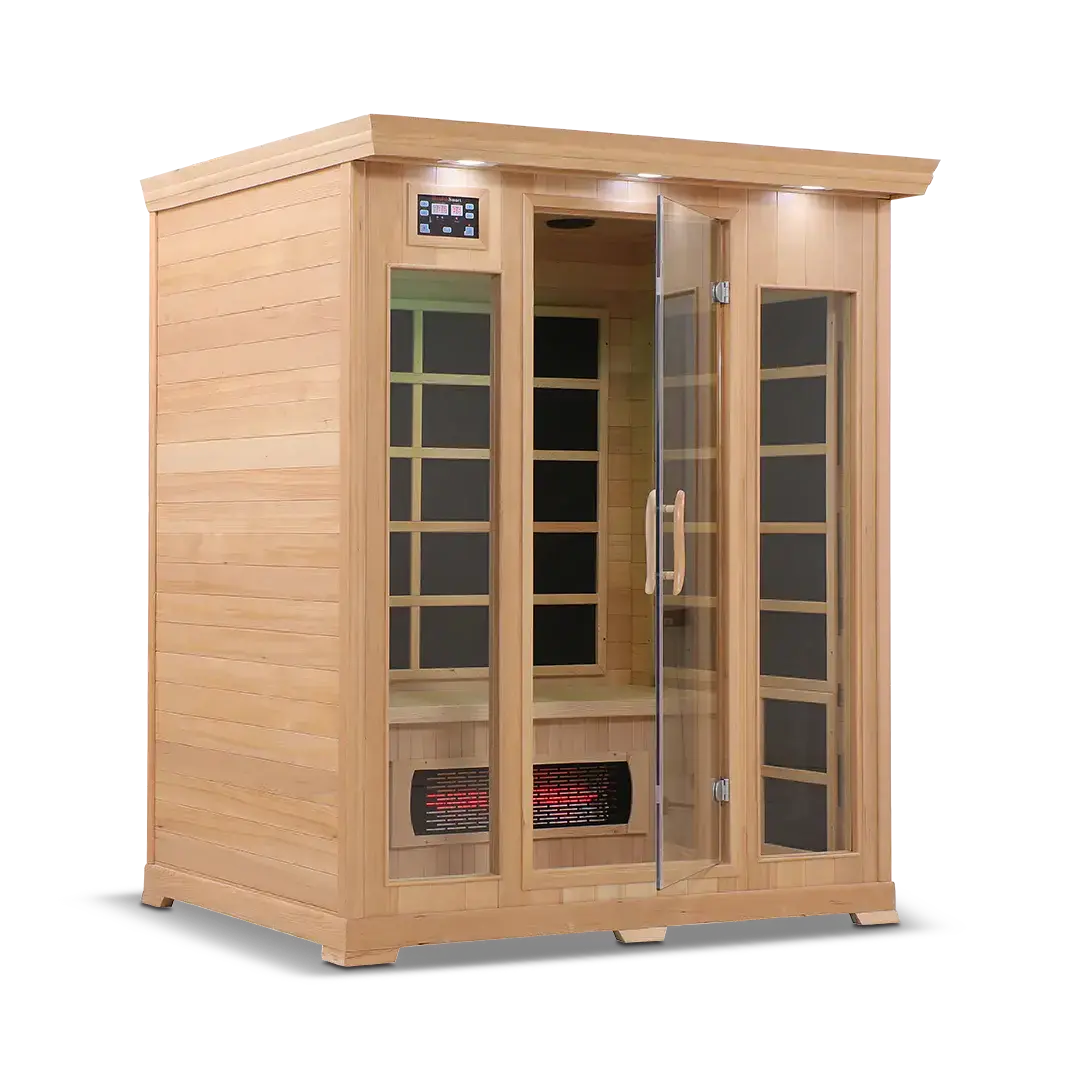 HealthSmart 3 Person Full Spectrum Infrared Sauna, view 2, RecovAthlete