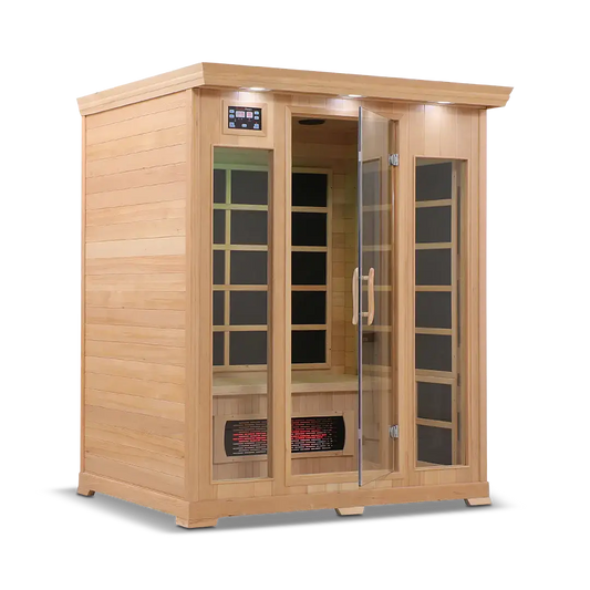 HealthSmart 3 Person Full Spectrum Infrared Sauna, view 2, RecovAthlete