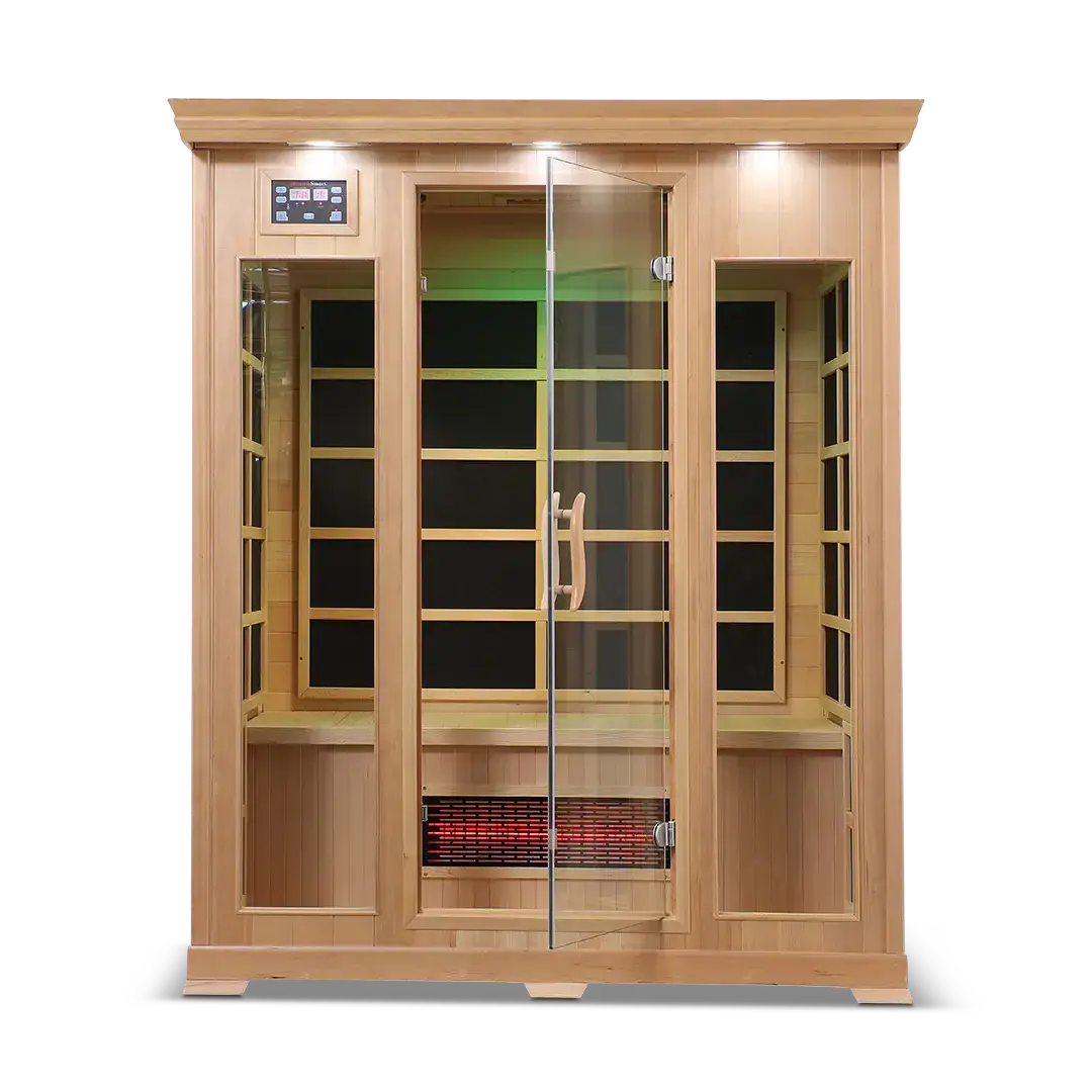 HealthSmart 3 Person Full Spectrum Infrared Sauna, view 3, RecovAthlete