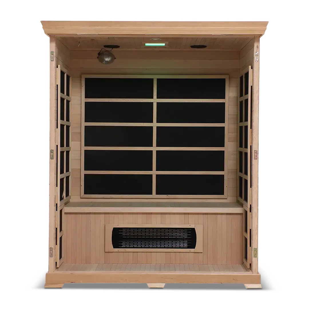 HealthSmart 3 Person Full Spectrum Infrared Sauna, view 6, RecovAthlete