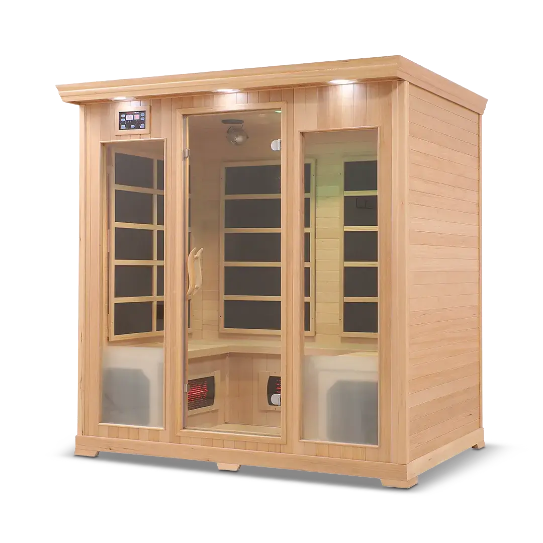HealthSmart 4 Person Full Spectrum Infrared Sauna, view 2, RecovAthlete