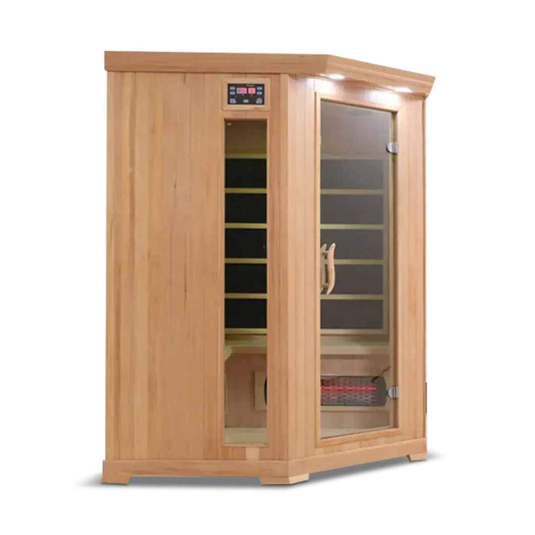 HealthSmart 4 Person Full Spectrum Corner Infrared Sauna, view 2, RecovAthlete