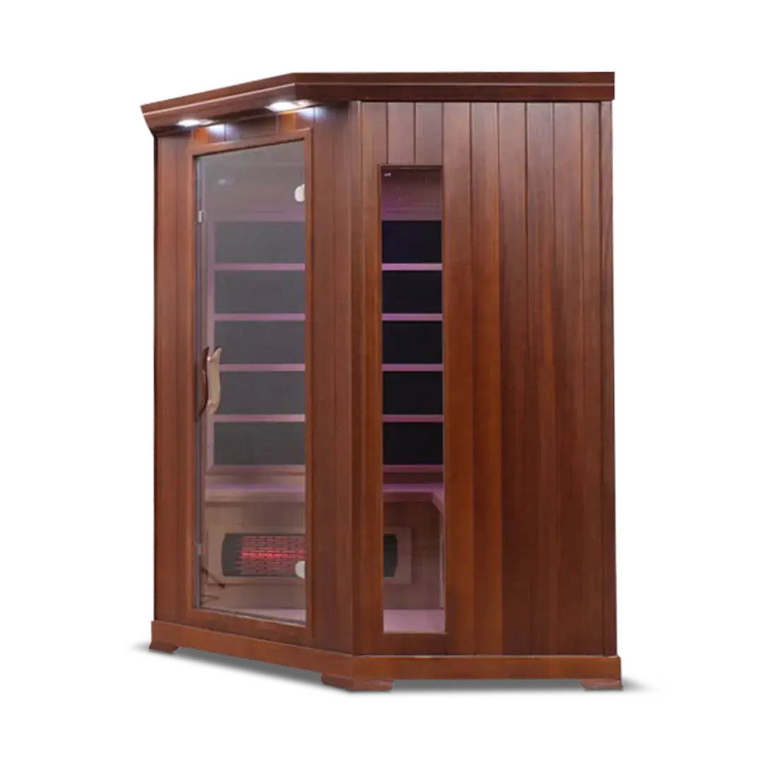HealthSmart 4 Person Full Spectrum Corner Infrared Sauna, view 8, RecovAthlete