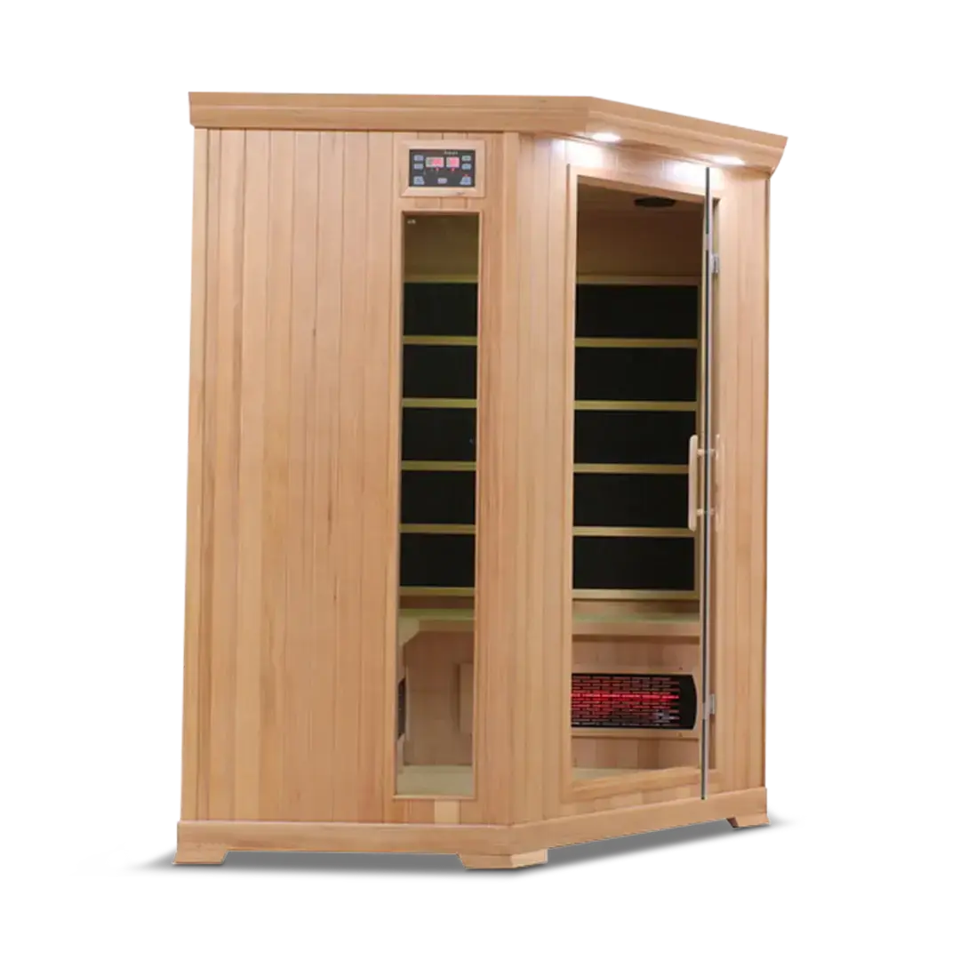 HealthSmart 4 Person Full Spectrum Corner Infrared Sauna, view 3, RecovAthlete