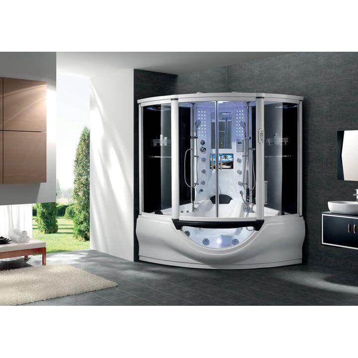 maya bath the superior platinum steam shower in lifestyle setting