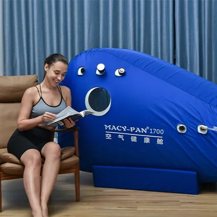Macy-Pan ST1700 1.3 to 1.5 ATA Soft Sitting Hyperbaric Chamber, view 3, RecovAthlete