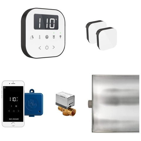 Mr. Steam AirButler Max Steam Shower Control Package with AirTempo Control and Aroma Glass SteamHead