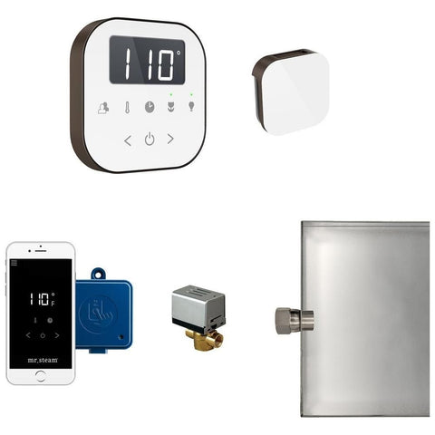 Mr. Steam AirButler Steam Shower Control Package with AirTempo Control and Aroma Glass SteamHead