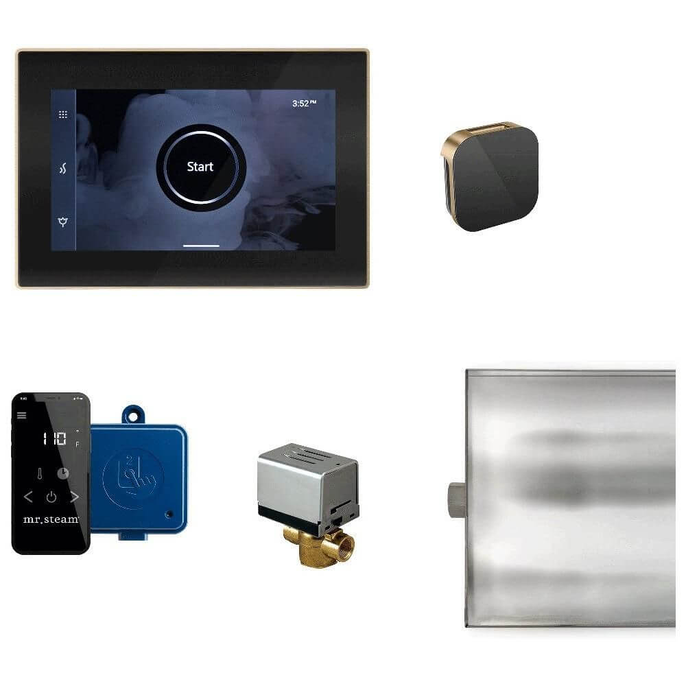 Mr. Steam XButler Steam Shower Control Package with iSteamX Control and Aroma Glass SteamHead, RecovAthlete