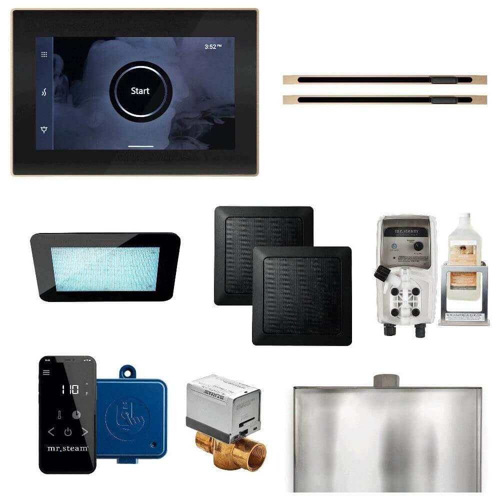 Mr. Steam XDream Max Linear Steam Shower Control Package with iSteamX Control and Linear SteamHead, RecovAthlete
