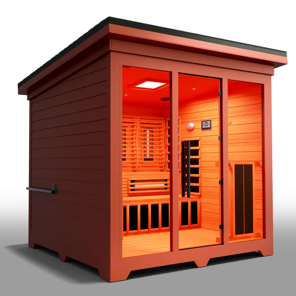 Medical Sauna Nature X Outdoor 6-8 Person Infrared Sauna, view 3, RecovAthlete